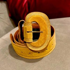 Sezane Jones Belt- 100 Cm Suede Leather in Honey Medium - Large